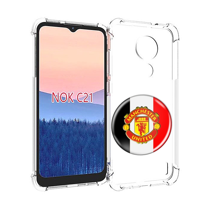 

Чехол MyPads фк манчестер юнаитед мужской для Nokia C21, Прозрачный, Tocco