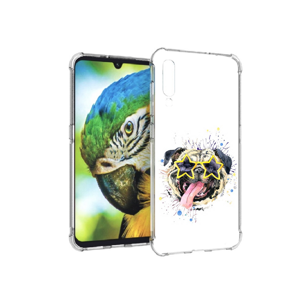 

Чехол MyPads Tocco для Xiaomi Mi 9 мопс боксер (PT126035.255.482), Прозрачный, Tocco