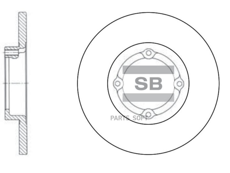 Диск Тормозной Передний Daewoo Matiz Sd3010 Sangsin brake арт. SD3010