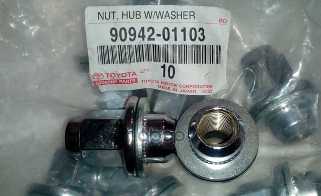 

Гайка Колесная Toyota Land Cruiser 90942-01103 Nsin0004654975 TOYOTA арт. 9094201103