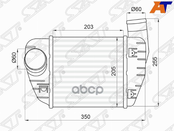 

SAT ST-4F0145805AD Интеркулер AUDI A6 2.0T/2.0TD 05-11 1шт