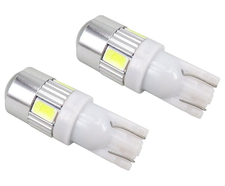 Лампа светодиодная Grande Light T10 12V 5W, GL-12-T10-6SMD-5630-PCB-L, 1 шт