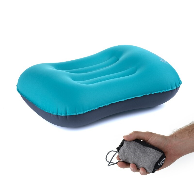 Подушка Naturehike Lightweight Tpu Aeros Inflatable Pillow With New Nozzle Blue (Б/Р) 2024