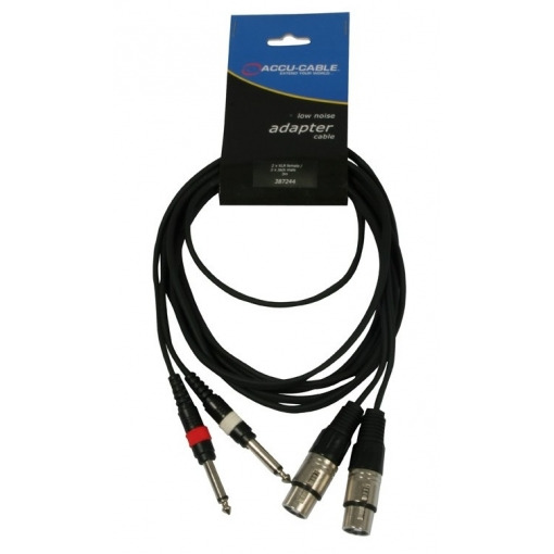 

Кабель аудио 2xJack - 2xXLR American DJ AC-2XF-2J6M/3, AC-2XF-2J6M/3