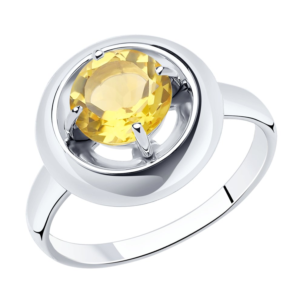 

Кольцо из серебра с цитрином р. 18.5 Diamant 94-310-00782-3, 94-310-00782-3