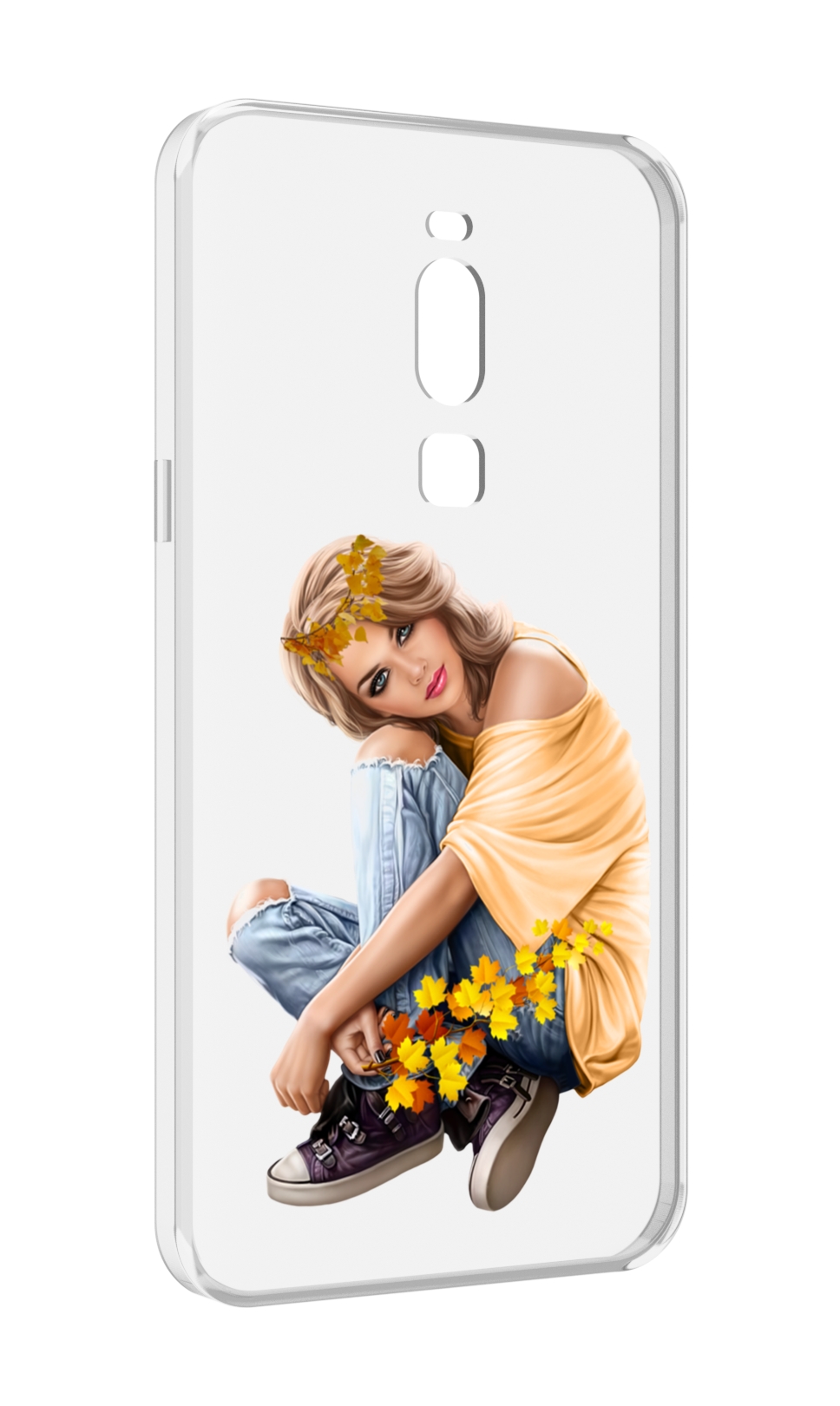 

Чехол MyPads девушка-в-цветочками женский для Meizu Note 8, Прозрачный, Tocco