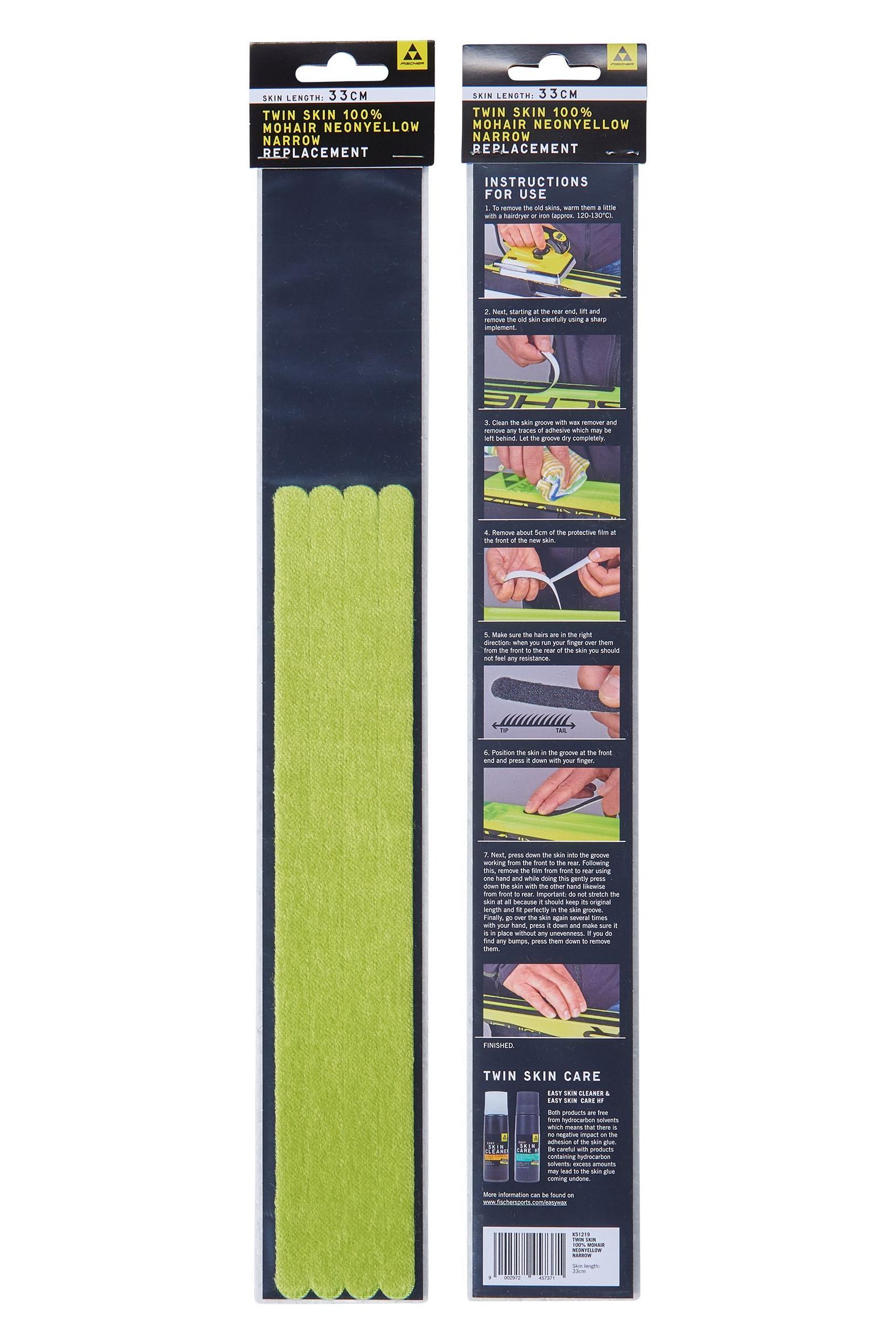 

Камус Для Беговых Лыж Fischer Twin Skin Mohair Neon Yellow (См:41) 2023-24, Желтый, Twin Skin Mohair