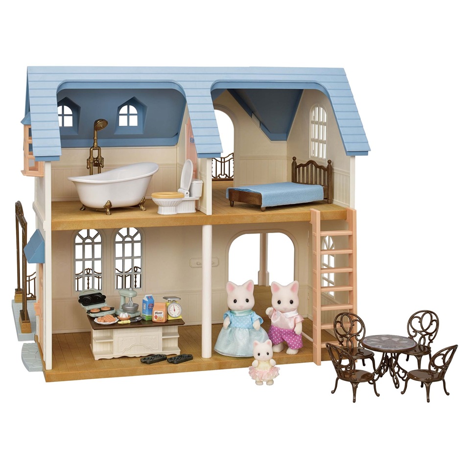 фото Игровой набор домик с синей крышей sylvanian families 5609