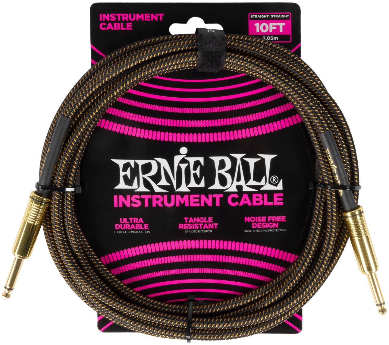 

ERNIE BALL 6428, 3.05м - Инструментальный кабель, Коричневый