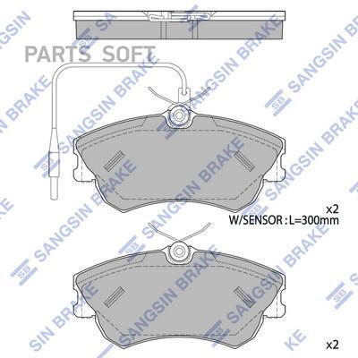 

Колодки Тормозные Renault Espace 1.9-3.0 96-02 Передние Sangsin Brake Sp4034