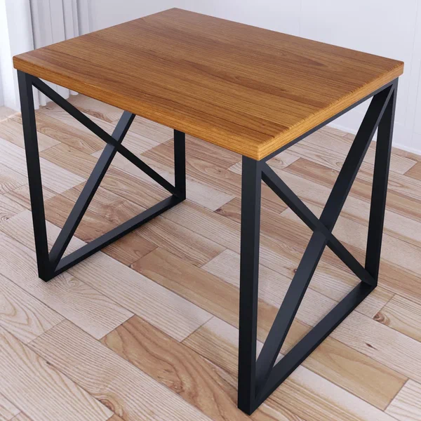 

Стол кухонный Solarius Loft 100х80х75, ольхи, черные ножки, Loft с крестообразными ножками 100х80х75