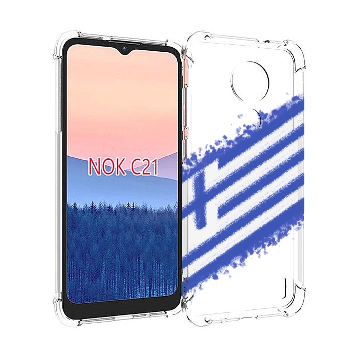 

Чехол MyPads флаг Греции для Nokia C21, Прозрачный, Tocco