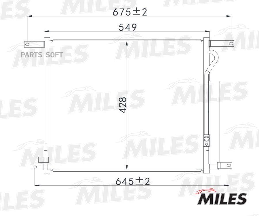 Конденсер Chevrolet Aveo 1.4 08- Miles арт. ACCB067