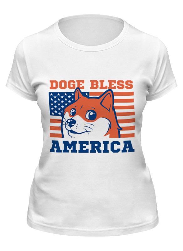 

Футболка женская Printio Doge bless america белая M, Белый, Doge bless america