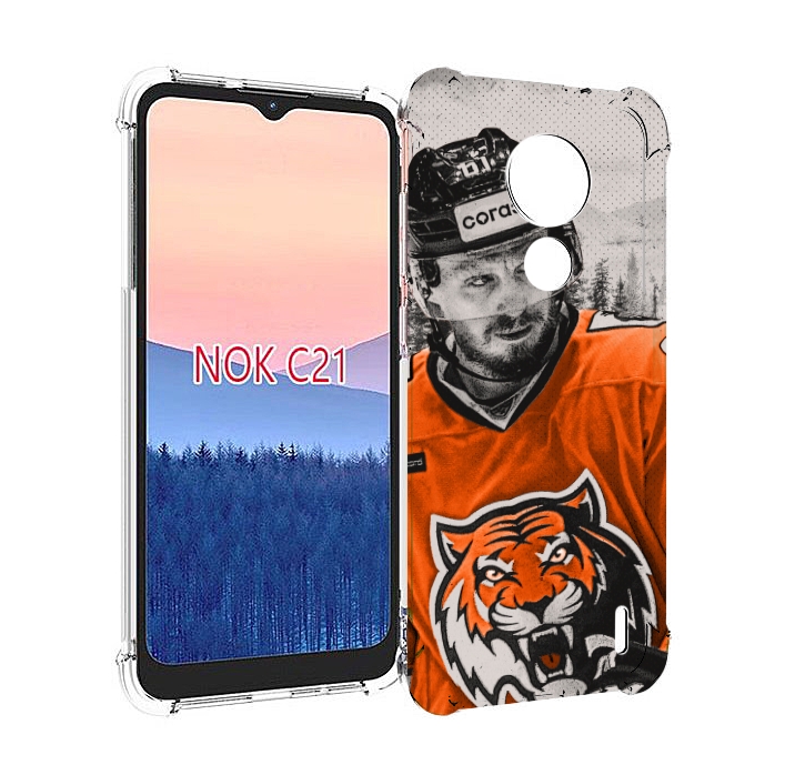 

Чехол MyPads хк амур мужской для Nokia C21, Прозрачный, Tocco