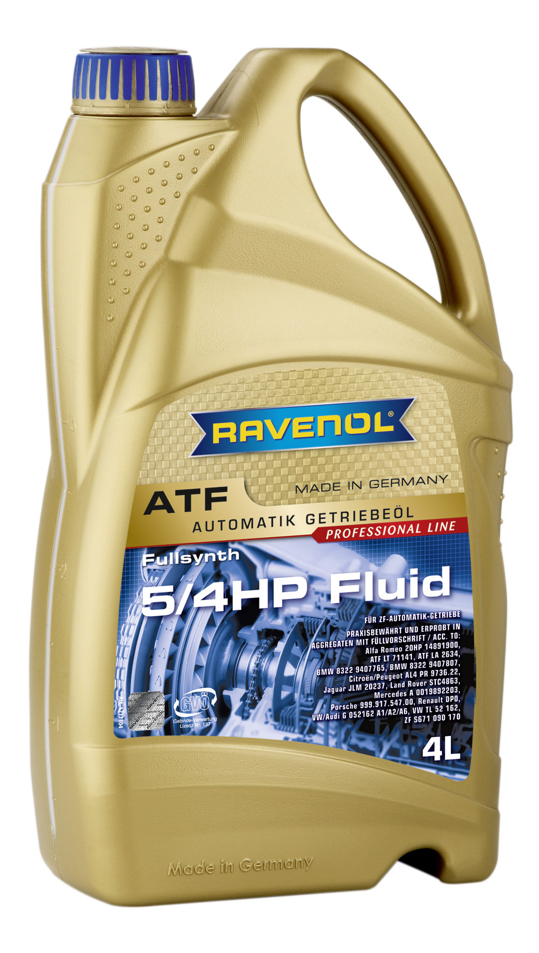 Масло Акпп Ravenol 4014835733299 /121210400401999/ 4l  Automatik-Getriebeol Atf 5/4 Hp Flu