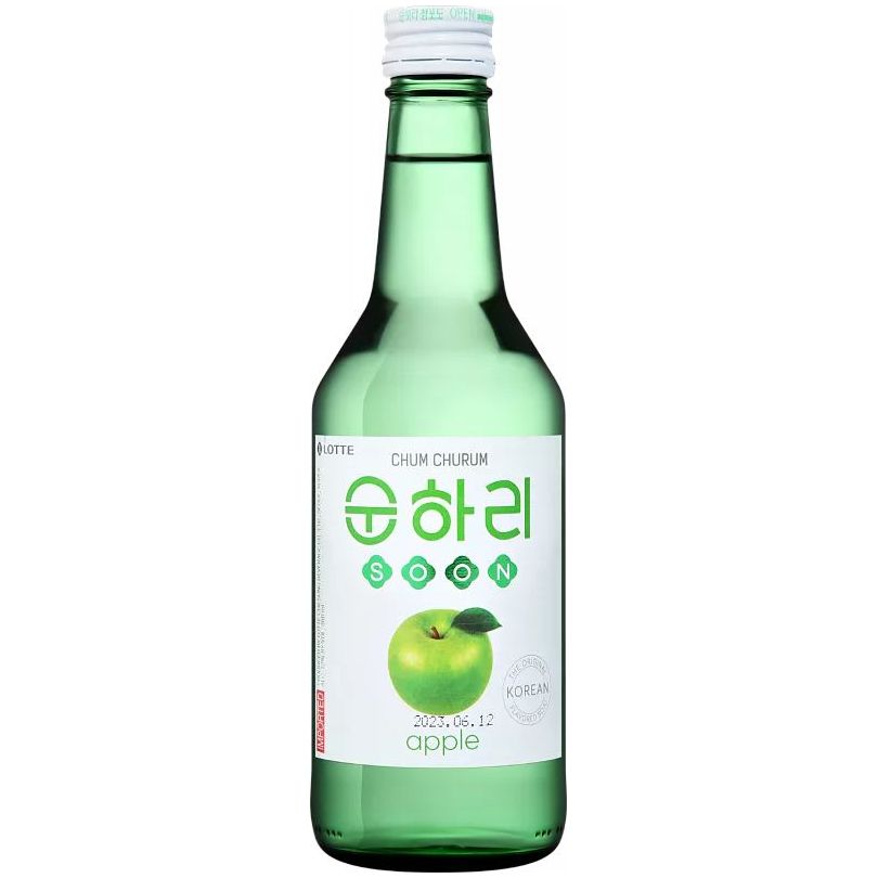 

Соджу Lotte Chilsong Beverage Soju Chum Churum Soonhari Apple 12% 0,36л