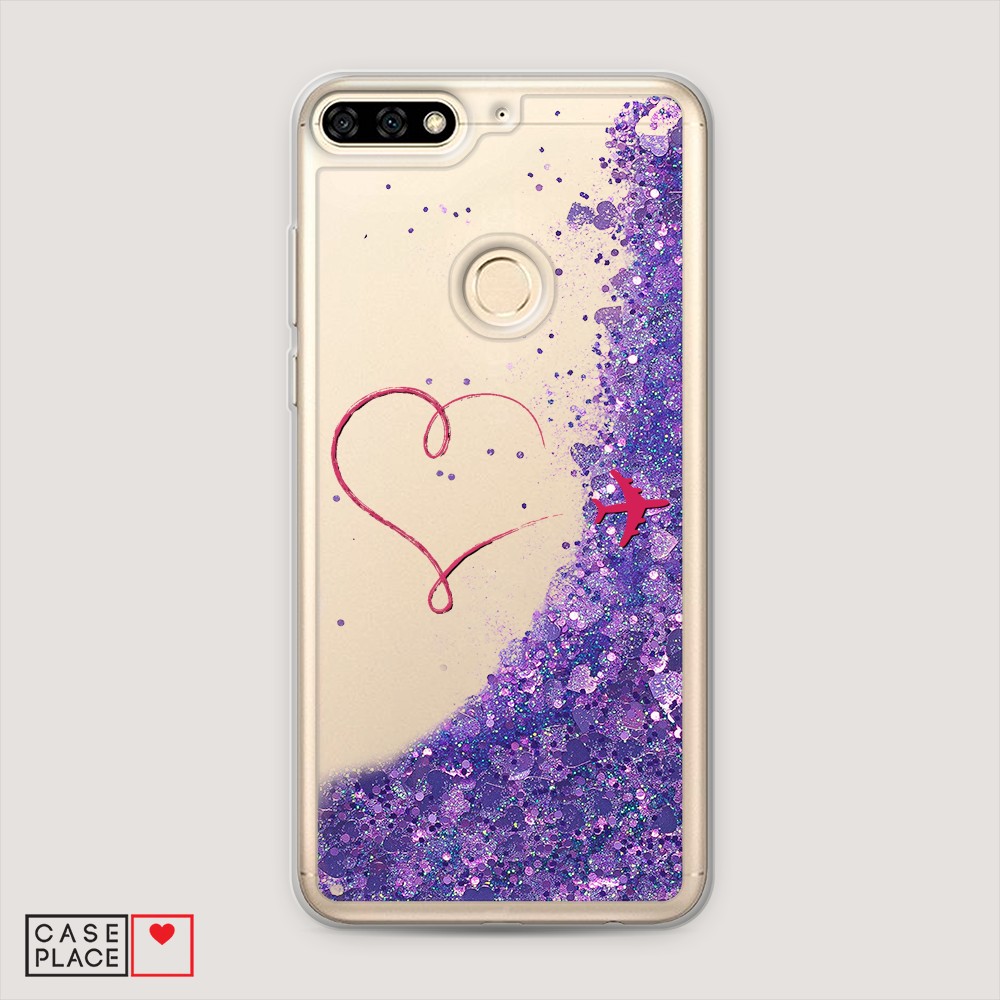 

Чехол Awog на Honor 7A Pro "Сердце и самолет", Разноцветный, 65492-1