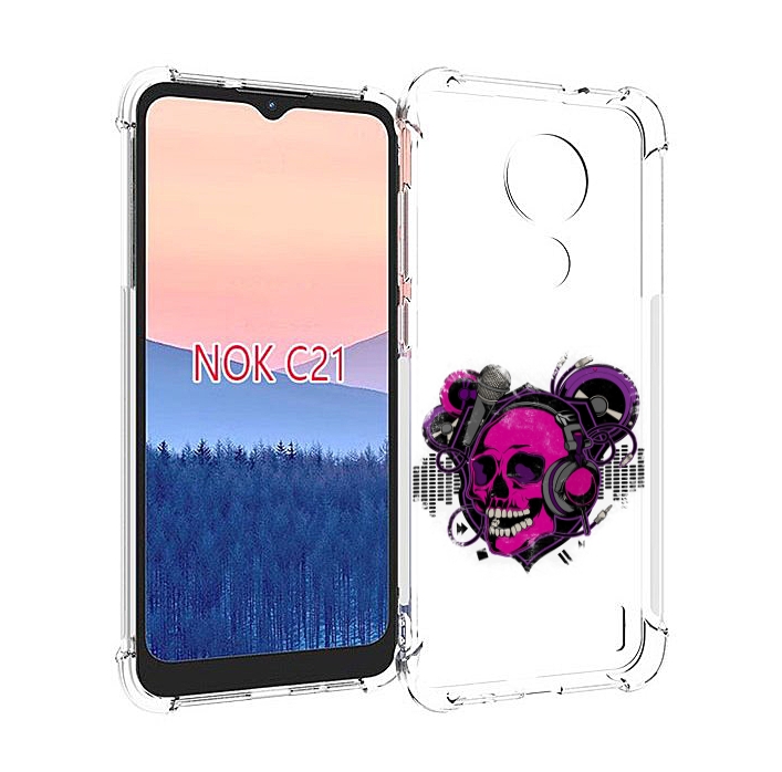 

Чехол MyPads череп 1 для Nokia C21, Прозрачный, Tocco