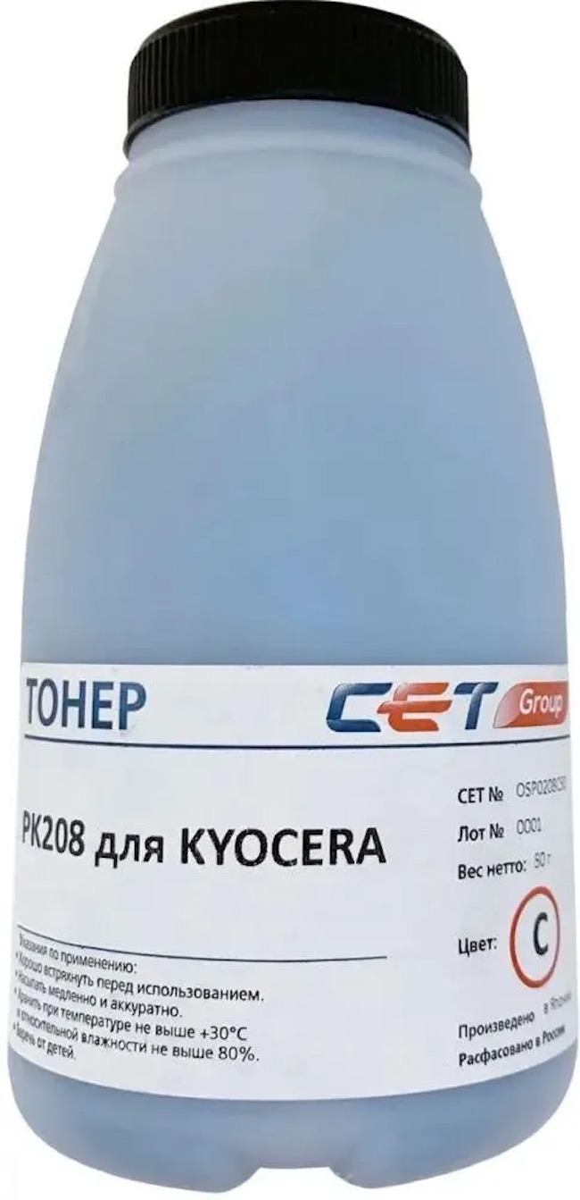 

Тонер CET PK208, для Kyocera Ecosys M5521cdn/M5526cdw/P5021cdn/P5026cdn, голубой, 50грам, Тонер CET PK208, для Kyocera Ecosys M5521cdn/M5526cdw/P5021cdn/P5026cdn, голубой, 50грамм, бутылка