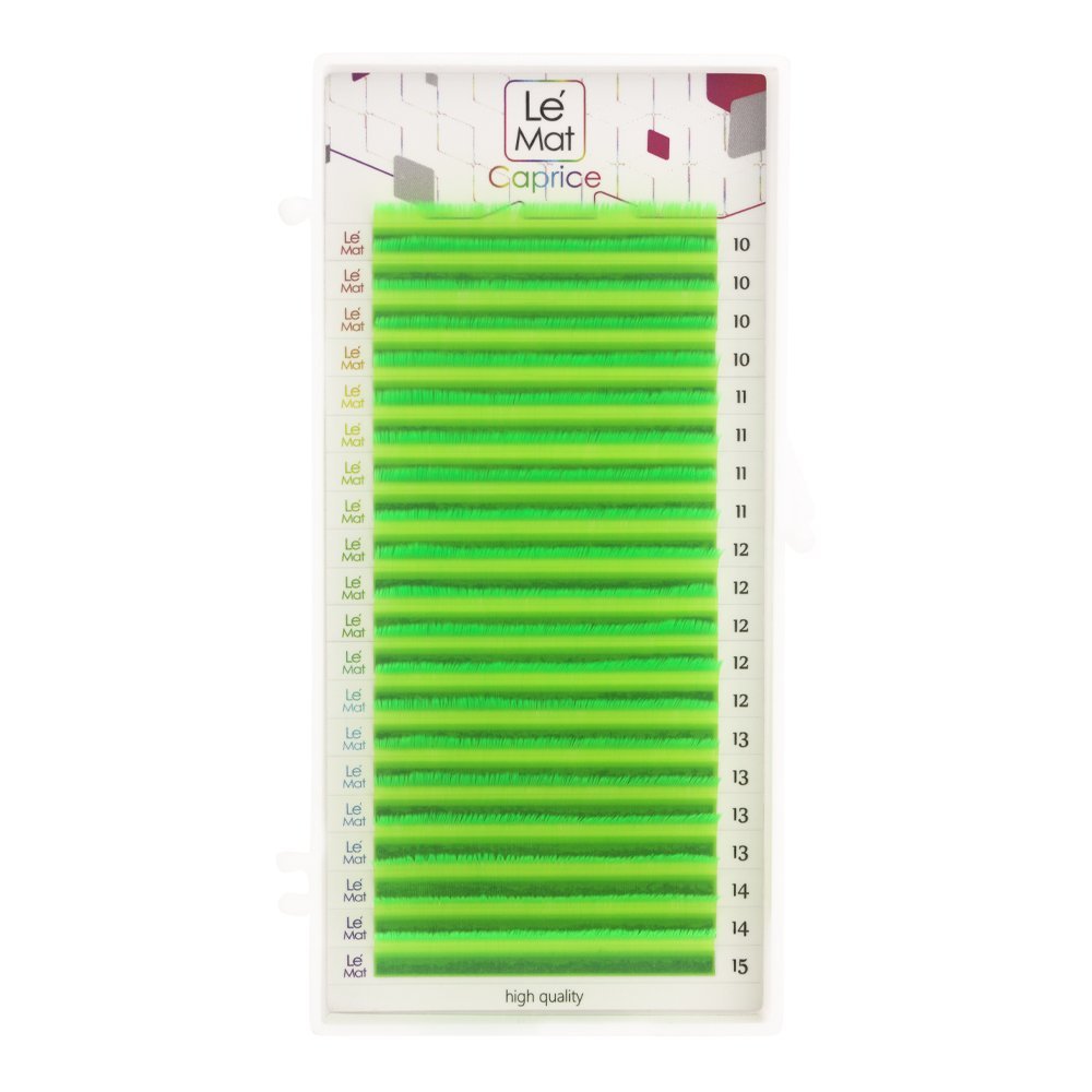 

Ресницы Neon Green Le Maitre Caprice 20 линий M 0.07 MIX 8-13 mm, Зеленый