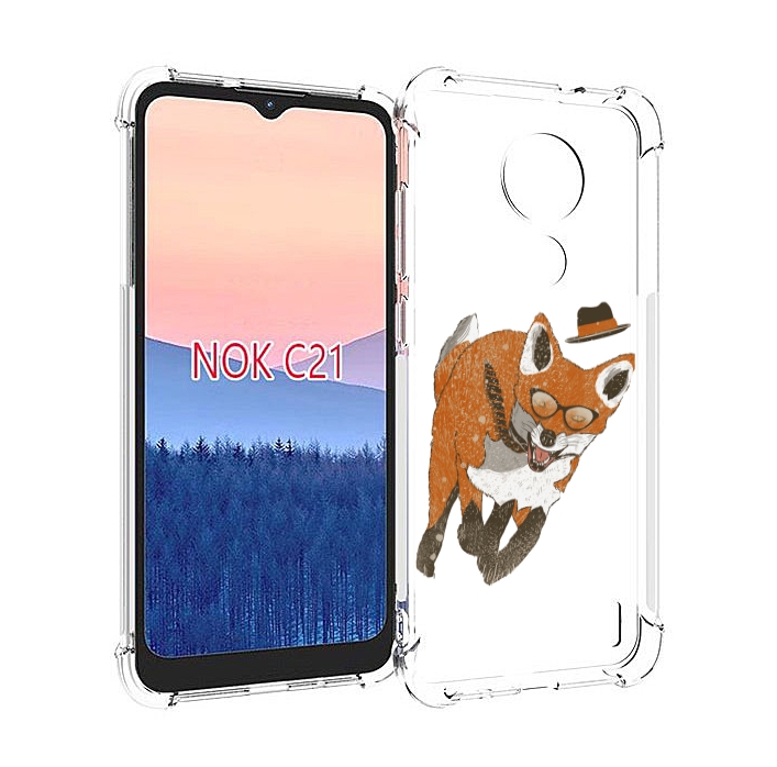 

Чехол MyPads шустрый лис для Nokia C21, Прозрачный, Tocco