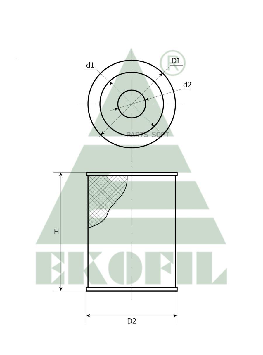 

Воздушный фильтр Ekofil EKO-01.68/1