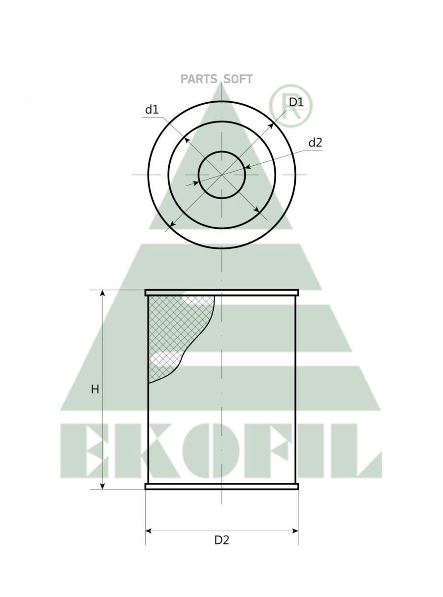 

Воздушный фильтр Ekofil EKO-01.85/2