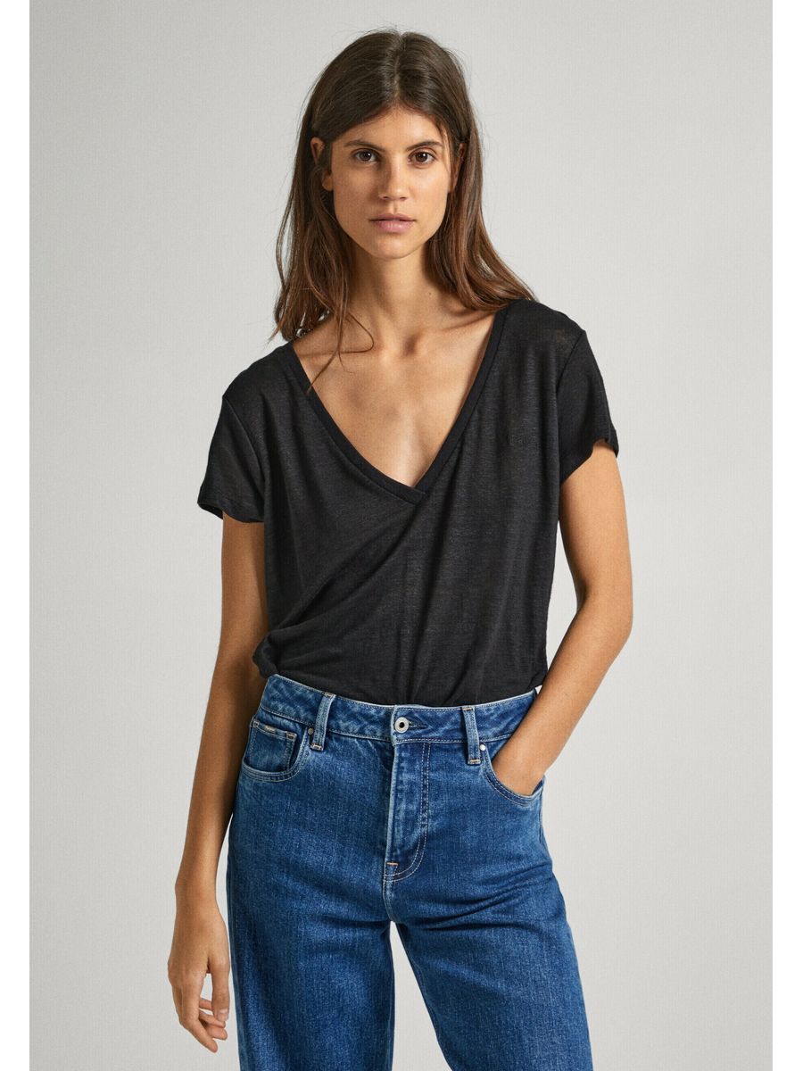 

Футболка женская Pepe Jeans London PE121D0W0 черная S, Черный, PE121D0W0