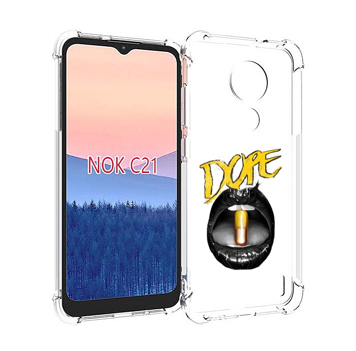 

Чехол MyPads губы для Nokia C21, Прозрачный, Tocco