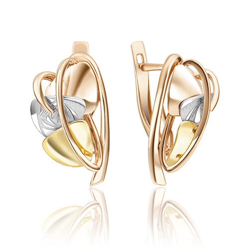 

Серьги из красного золота/белого золота/желтого золота PLATINA jewelry 02-4043-00, 02-4043-00