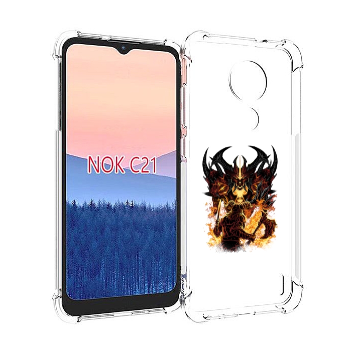 

Чехол MyPads демон shadow fiend для Nokia C21, Прозрачный, Tocco