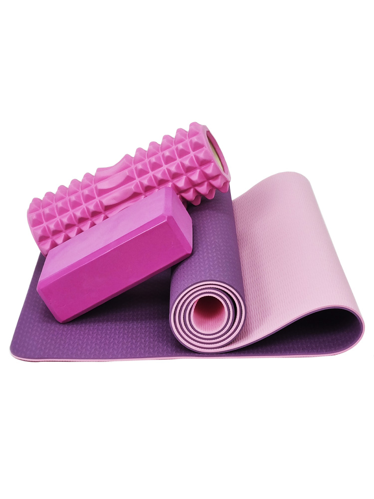 фото Коврик для йоги и фитнеса urm b01091 розовый 183 см, 15,5 мм