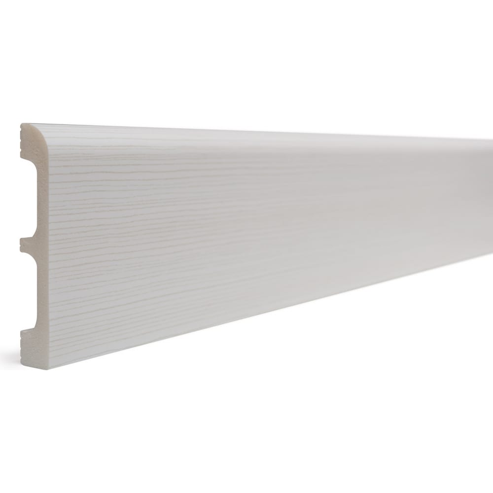 

Напольный ударопрочный влагостойкий плинтус Decor-Dizayn 706-75, Белый