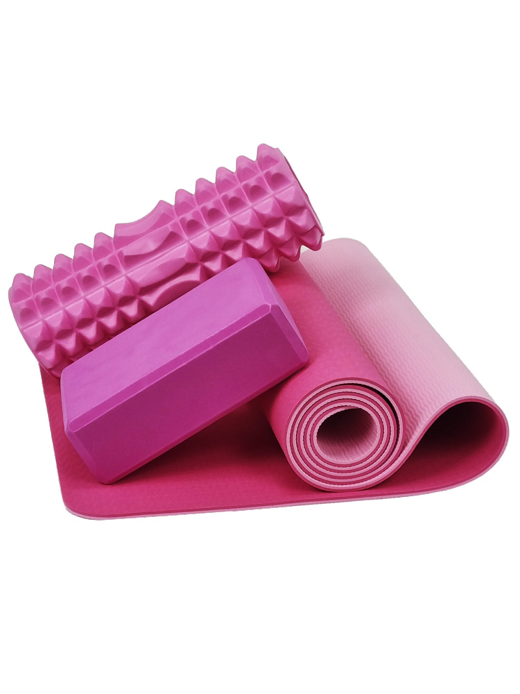 фото Коврик для йоги и фитнеса urm b01092 розовый 183 см, 15,5 мм