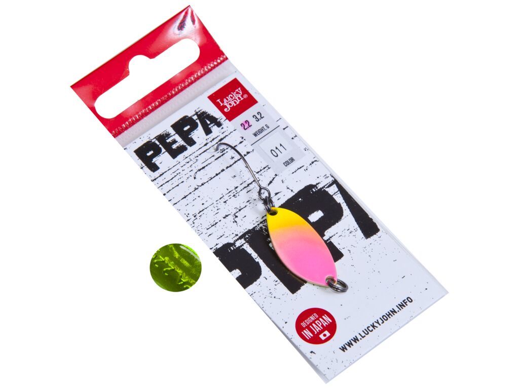 

Блесна Lucky John Pepa 2,2 г, 011, 1 шт., Розовый;желтый, Pepa