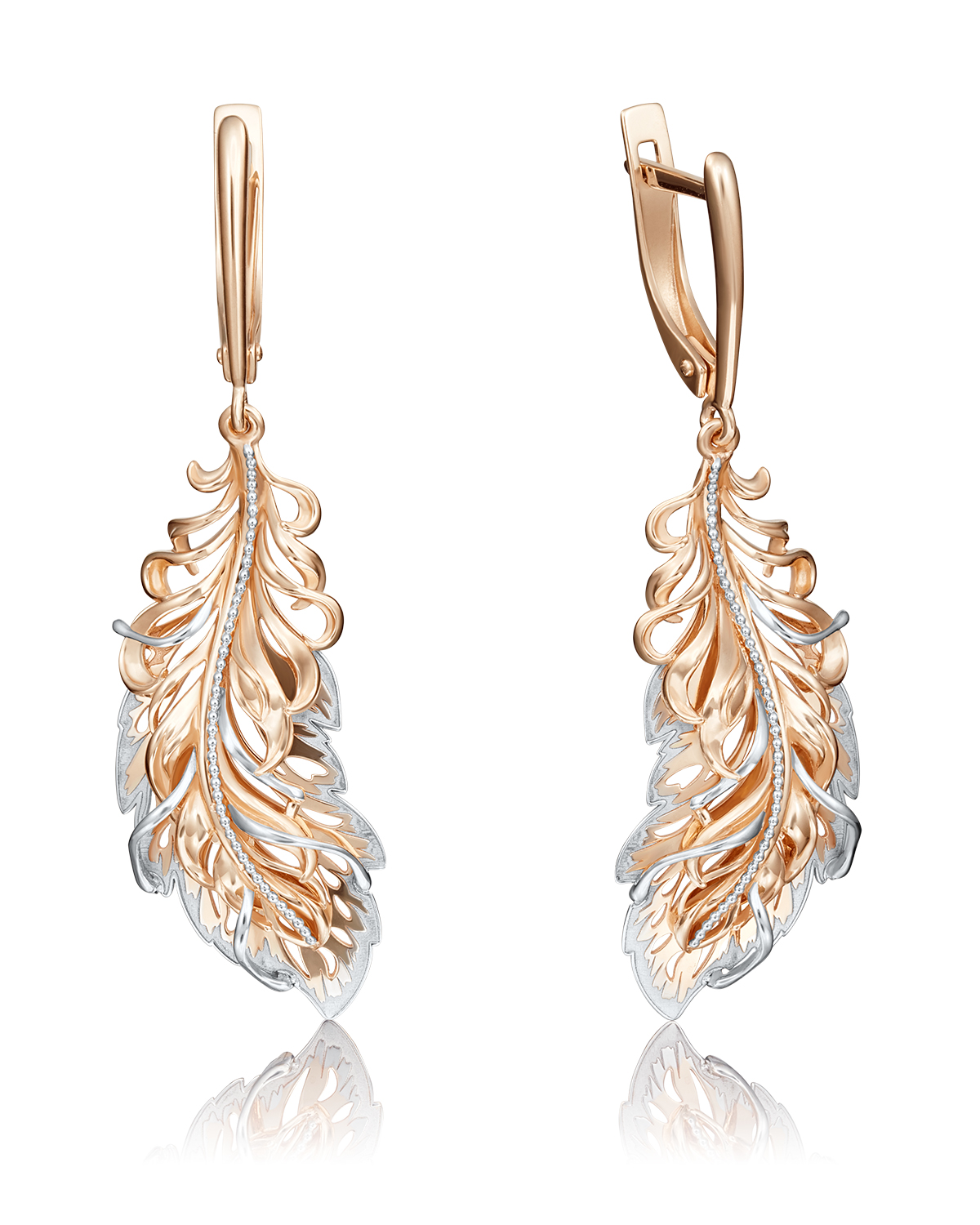 

Серьги подвески из красного золота PLATINA jewelry 02-4154-00, 02-4154-00