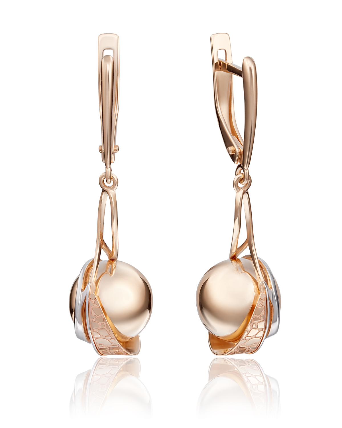 

Серьги подвески из красного золота PLATINA jewelry 02-4161-00, 02-4161-00