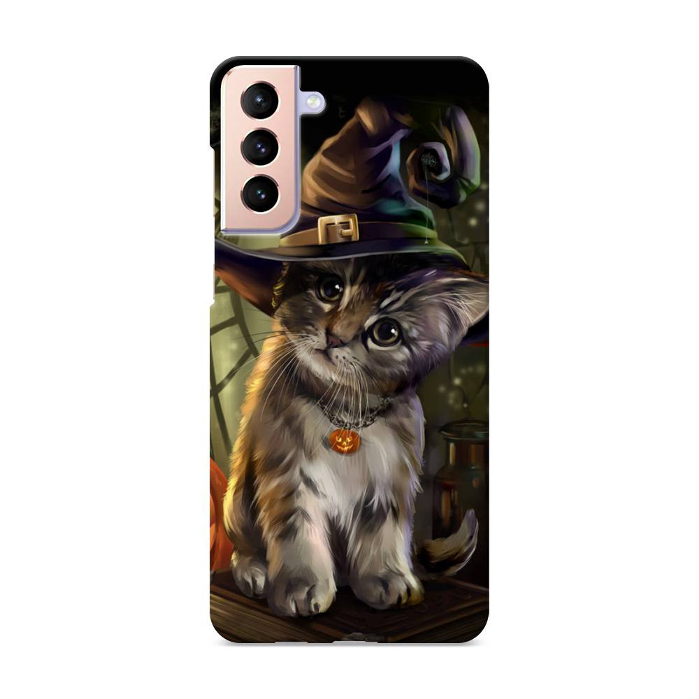 

Пластиковый чехол "Кот на Хэллоуин" на Samsung Galaxy S21 +, 2102120-1