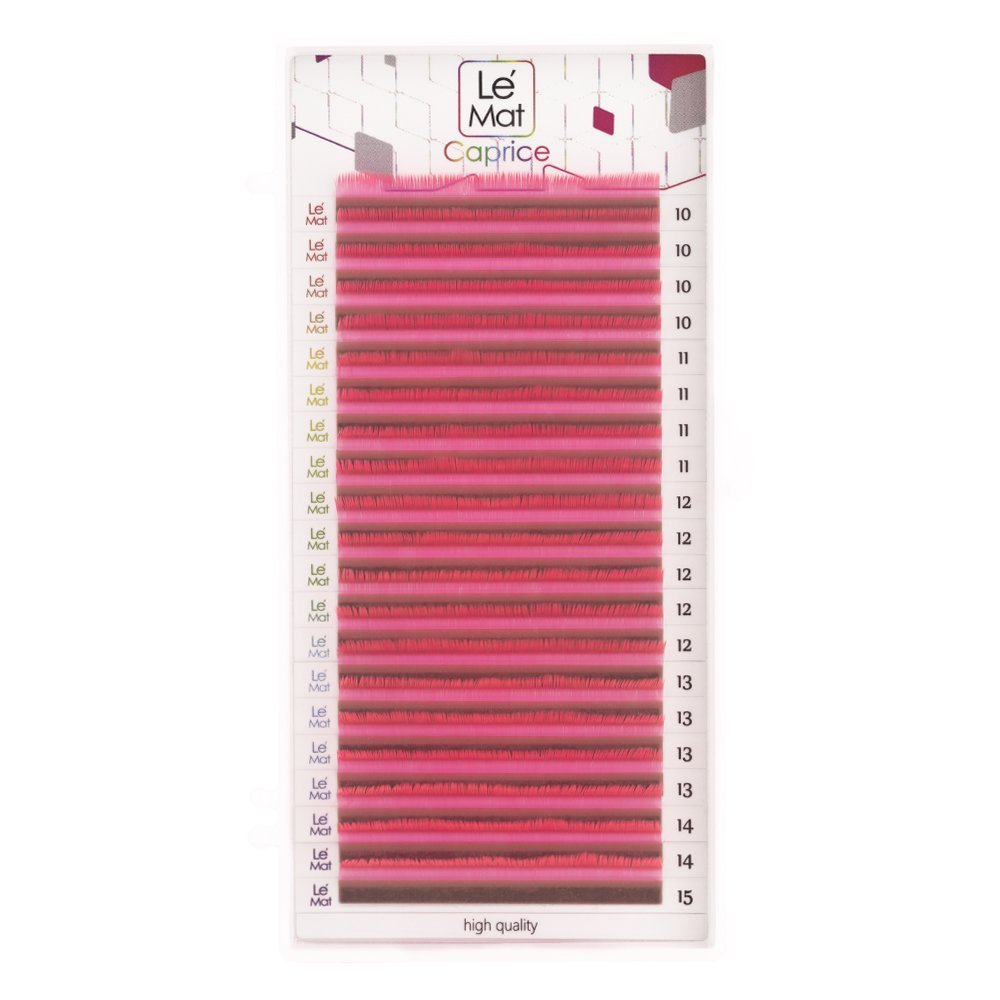 Ресницы Neon Pink Le Maitre Caprice 20 линий C 0.07 MIX 6-13 mm