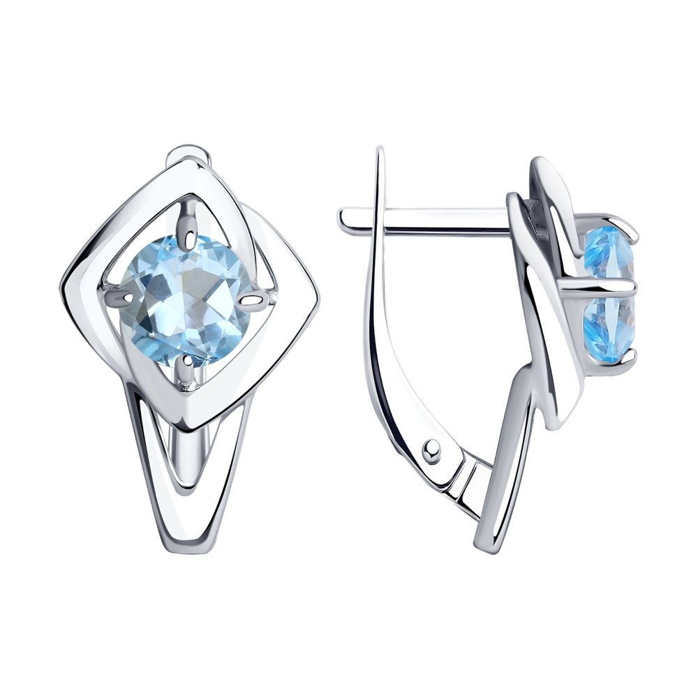 

Серьги из серебра Diamant 94-320-00605-1, топаз, 94-320-00605-1