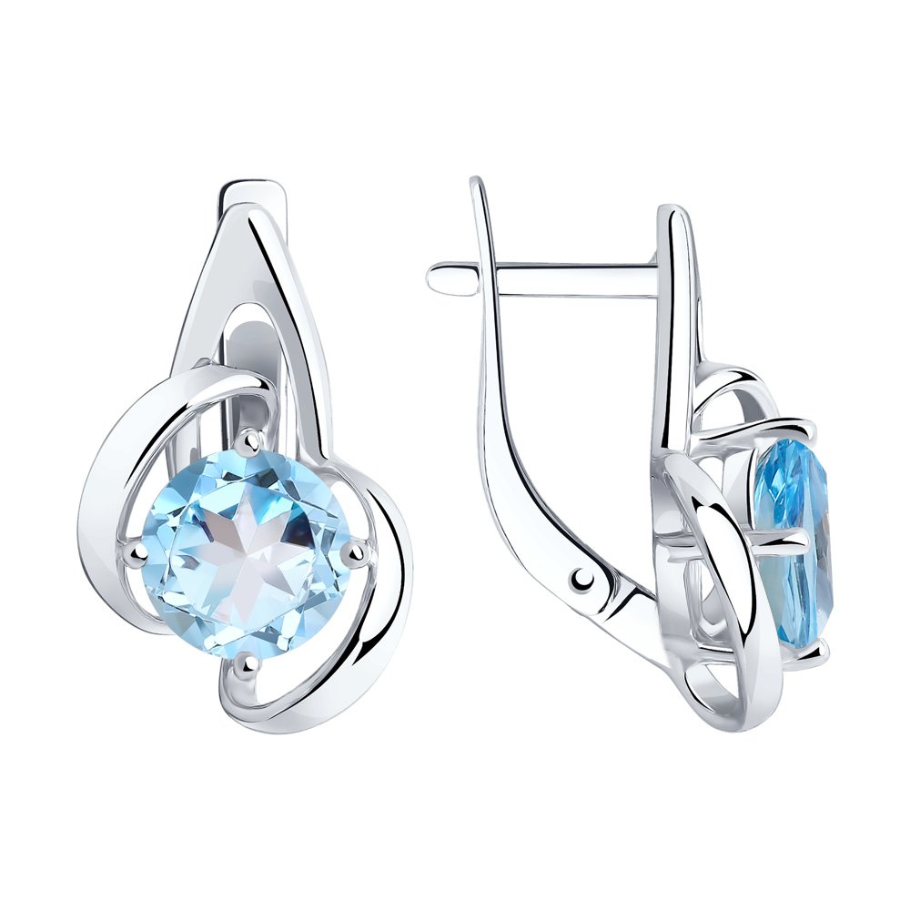 

Серьги из серебра Diamant 94-320-00606-1, топаз, 94-320-00606-1