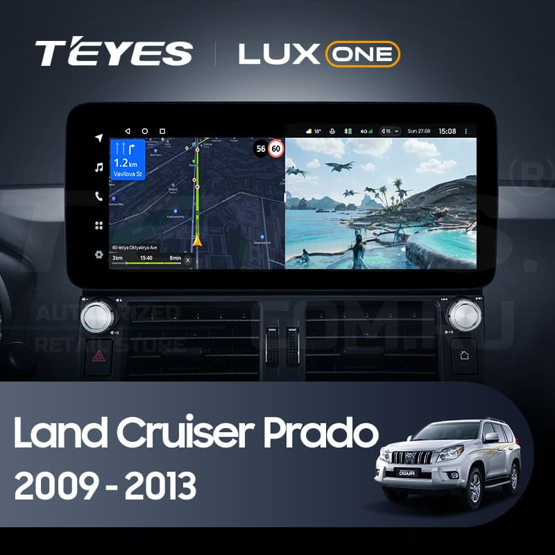 

Штатная магнитола Teyes LUX ONE 6/128 Toyota Land Cruiser Prado 150 (2009-2013), Lux One