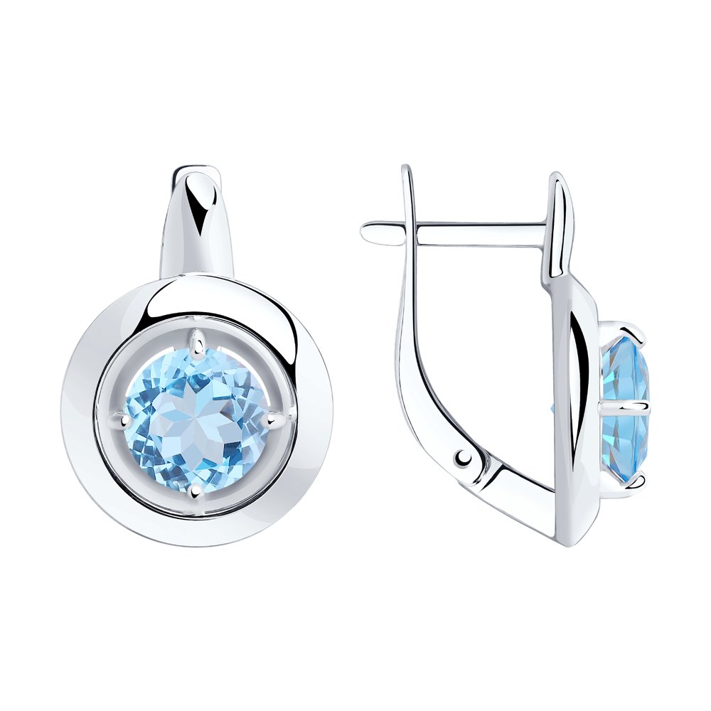 

Серьги из серебра Diamant 94-320-00782-1, топаз, 94-320-00782-1