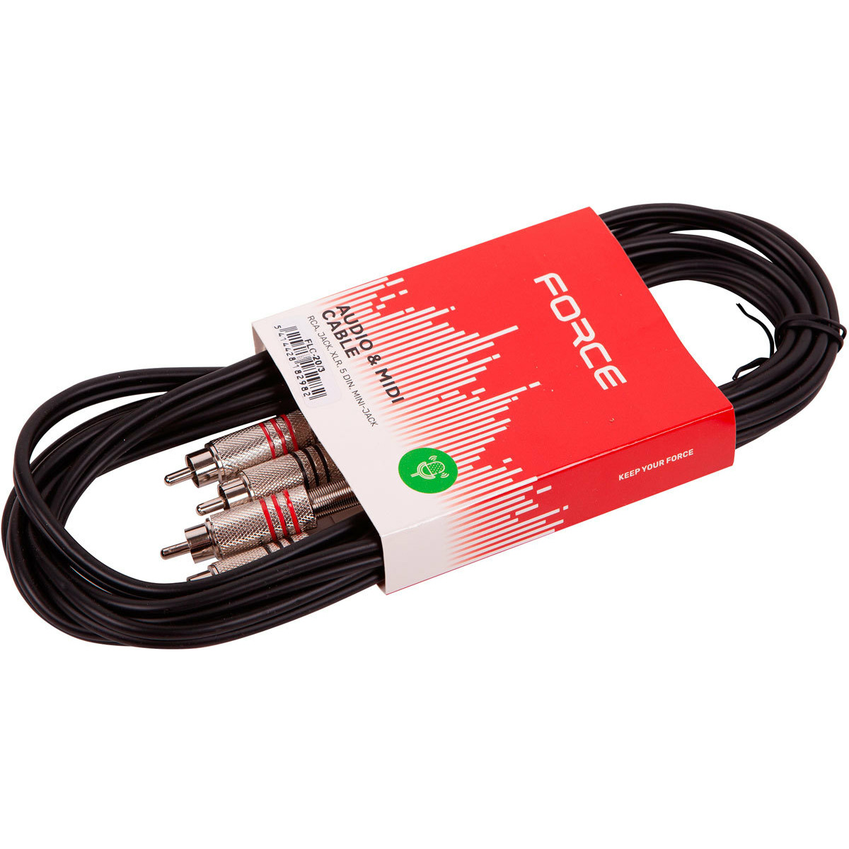 

Кабель аудио 2xRCA - 2xRCA FORCE FLC-20/3 3.0m, FLC-20/3 3.0m