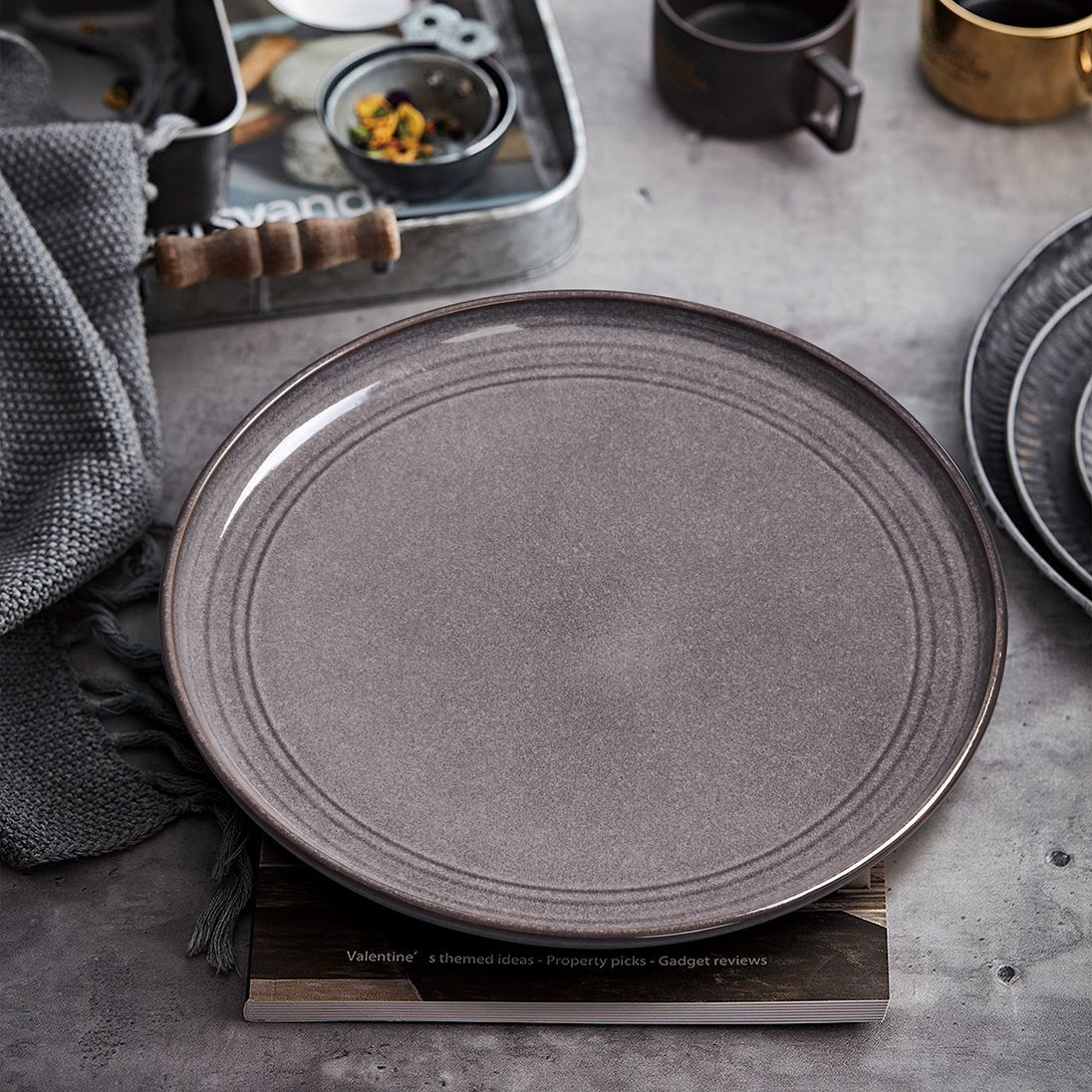 

Набор посуды Stoneware тарелки обеденные 27 см 4 шт., Тарелки Stoneware
