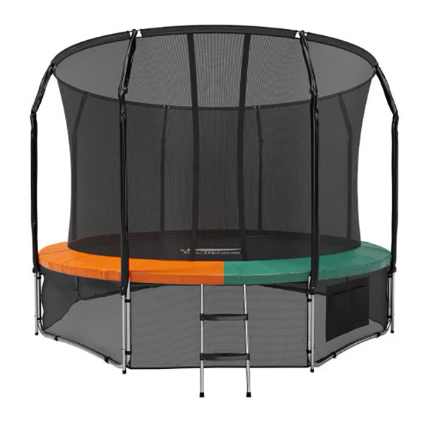 

Батут Eclipse Space Twin с сеткой и лестницей 427 см, green/orange, Space Twin