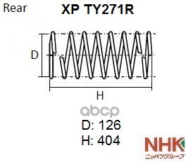 фото Пружина подвески nhk nhk арт. xp ty271r