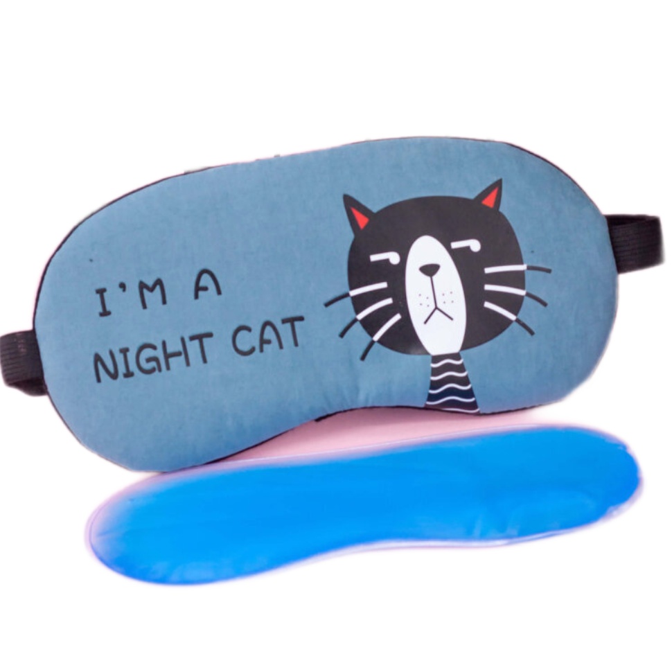 

Маска для сна I am night cat синяя, Синий, I am night cat