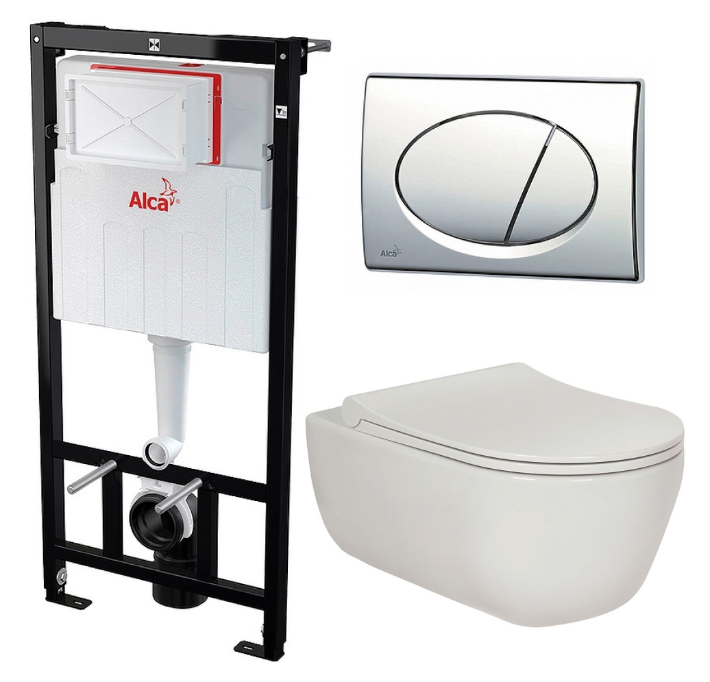

Комплект инсталляция AlcaPlast + Унитаз Berges Wasserhaus Ego XL + кнопка хром